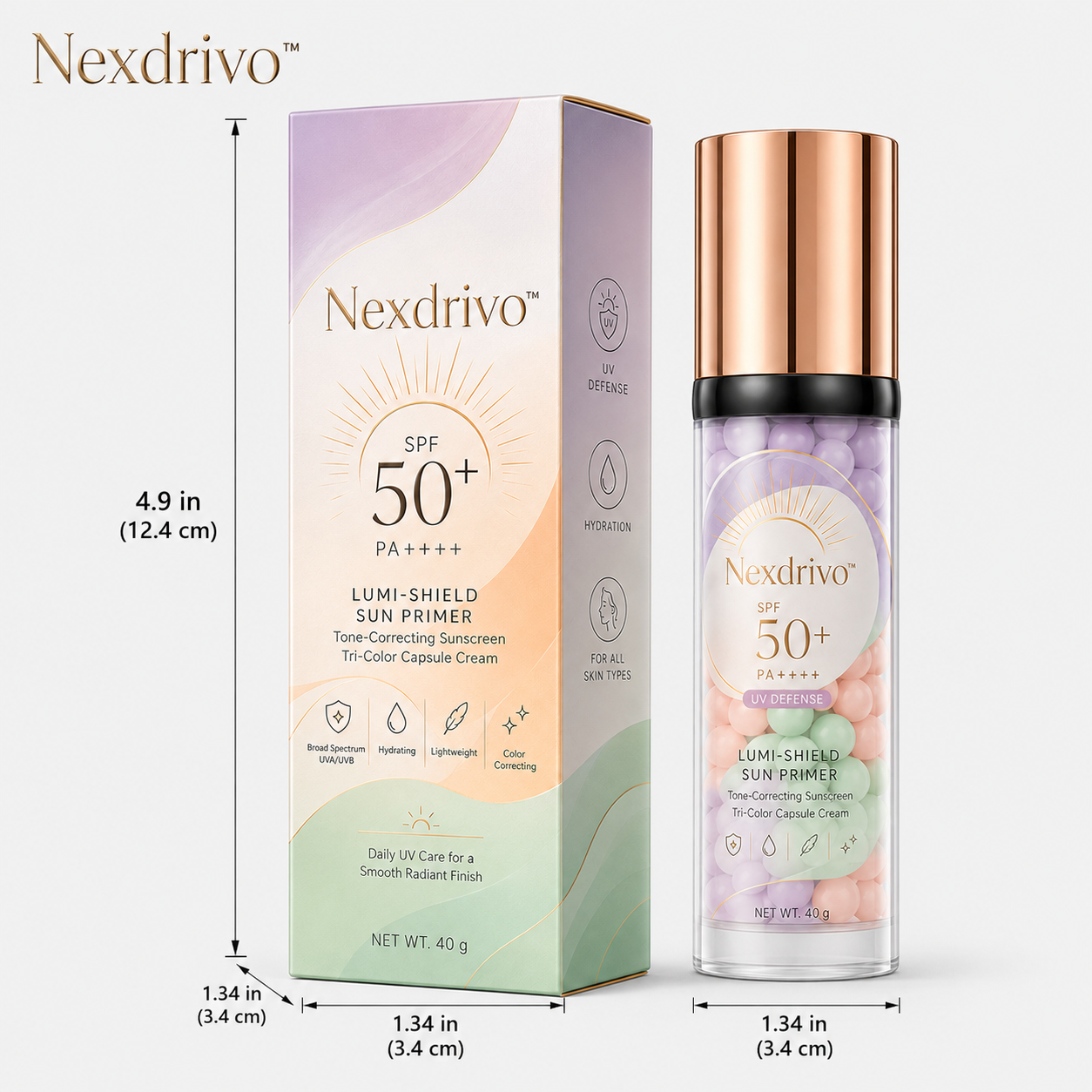 Three-Color Protective Isolation Cream with SPF 50 Coverage