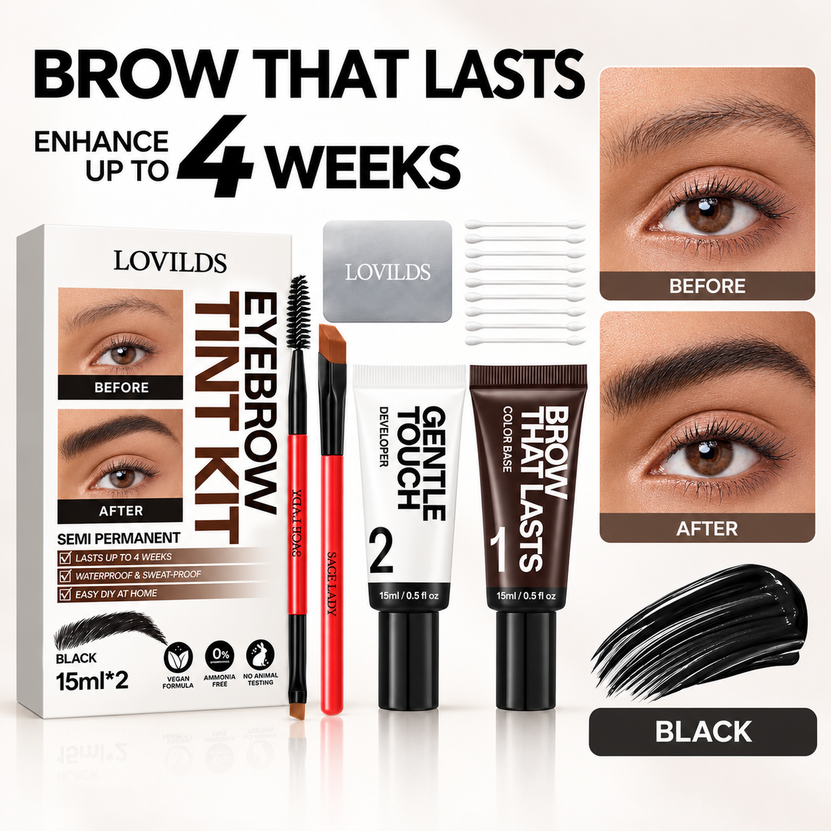 Sweat-proof Eyebrow Tint Kit