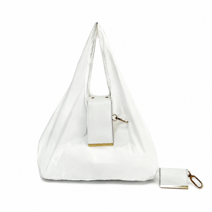 👜✨Foldable Keychain Shopping Bag, Eco Reusable Tote