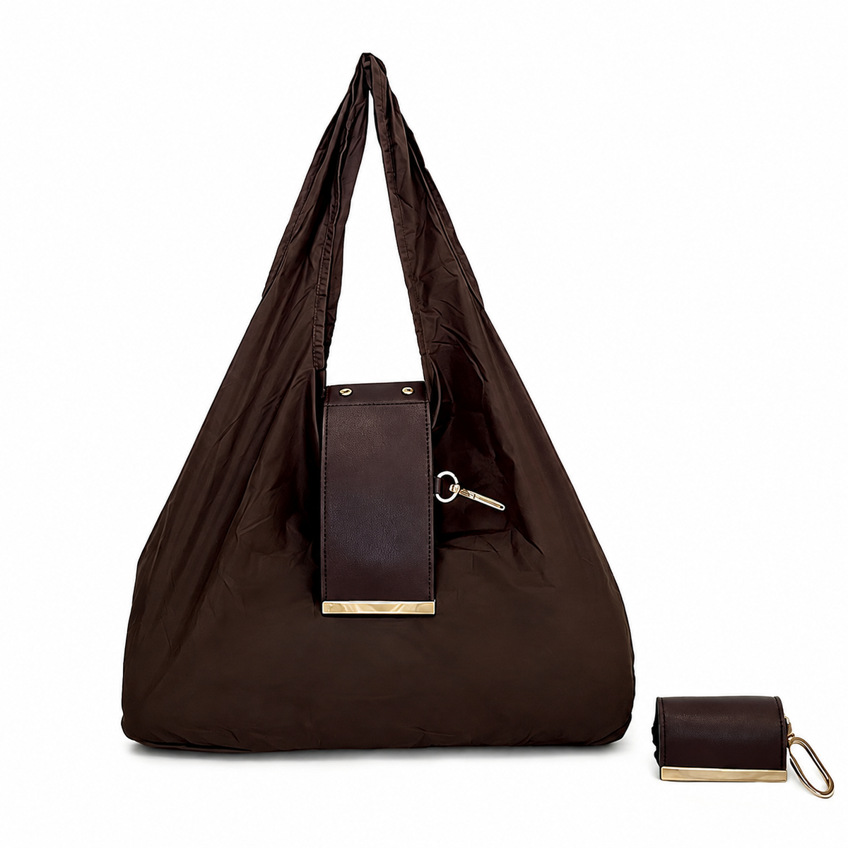 👜✨Foldable Keychain Shopping Bag, Eco Reusable Tote