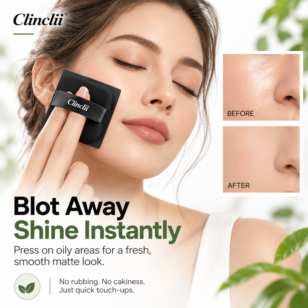 Before and after shine control with Clinclii