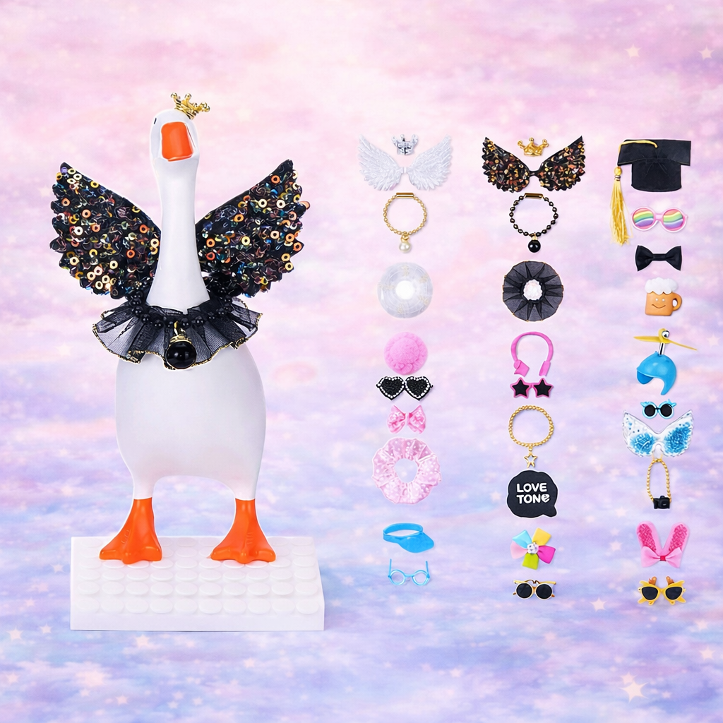 DIY Dress-Up Desk Goose — Magnetic Fun + DIY Decor Accessories💖