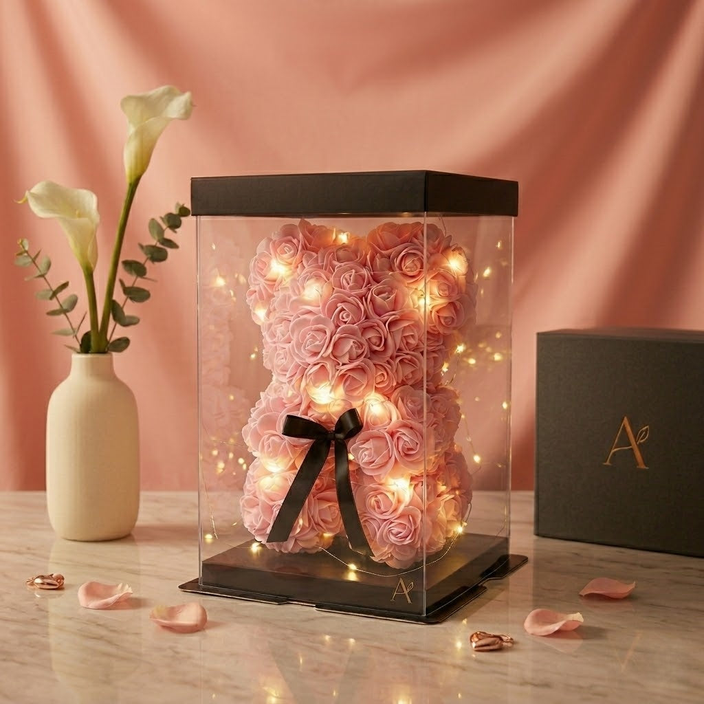 Rose Teddy Bear Romantic Gift For Her.