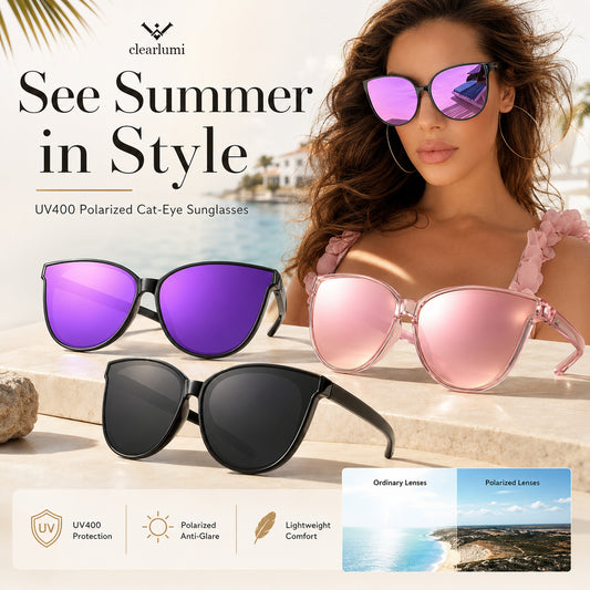 Polarized Cat-Eye Sunglasses with UV400 Protection