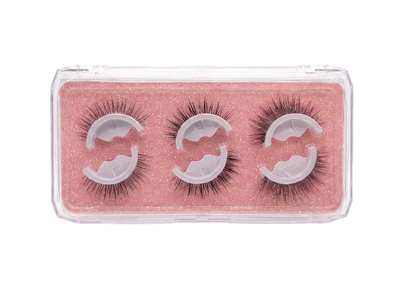 🌺Glue-Free Self-Adhesive Lashes – 3-Second, Natural & Reusable
