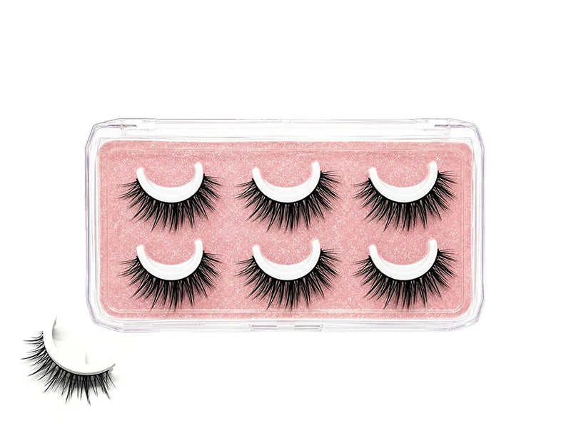 🌺Glue-Free Self-Adhesive Lashes – 3-Second, Natural & Reusable