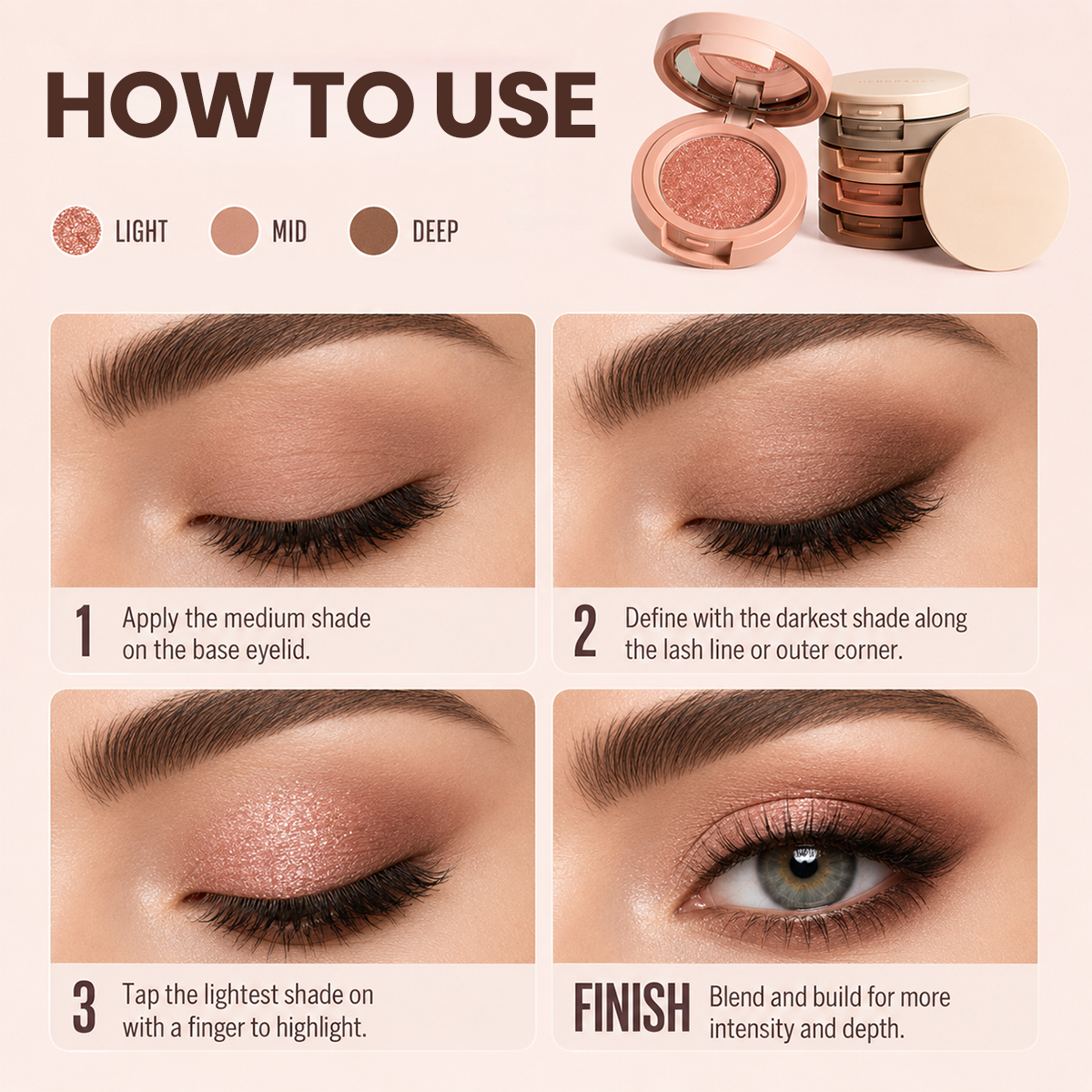3-in-1 Stackable Eyeshadow Trio