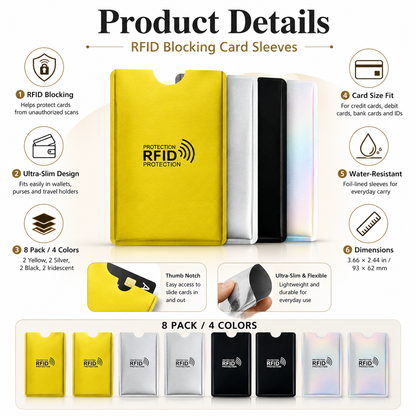 RFID Blocking Card Sleeves