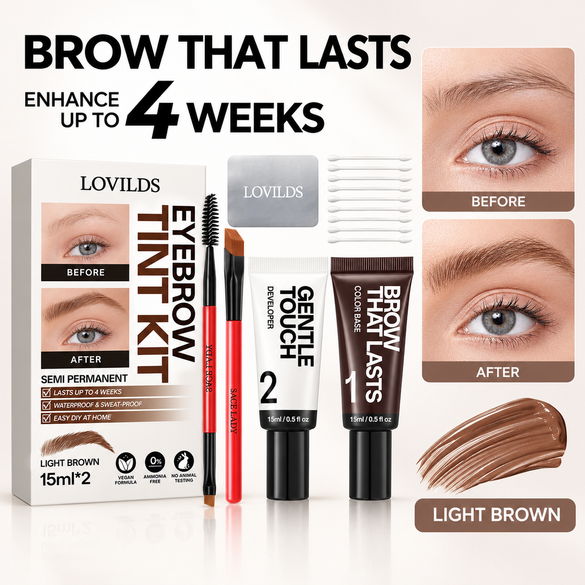 Sweat-proof Eyebrow Tint Kit