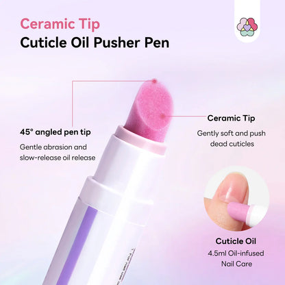 🔥Limited Time 49% OFF | Cuticle Remover Pen Set with Cuticle Oil, Portable Cuticle Softener for Home DIY & Professional Nail Salon Manicure