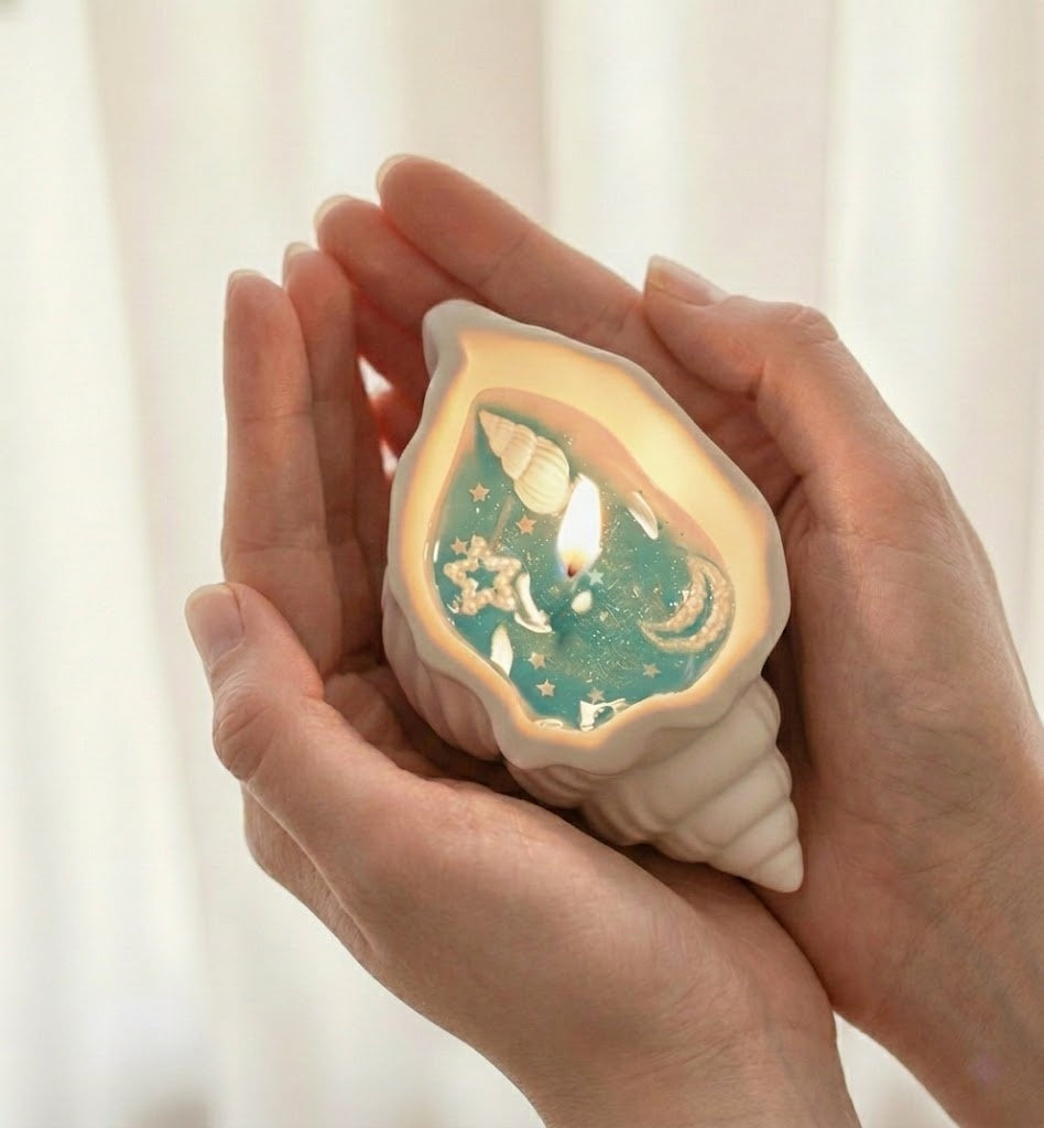 Seashell scented candle, creative seashell gift