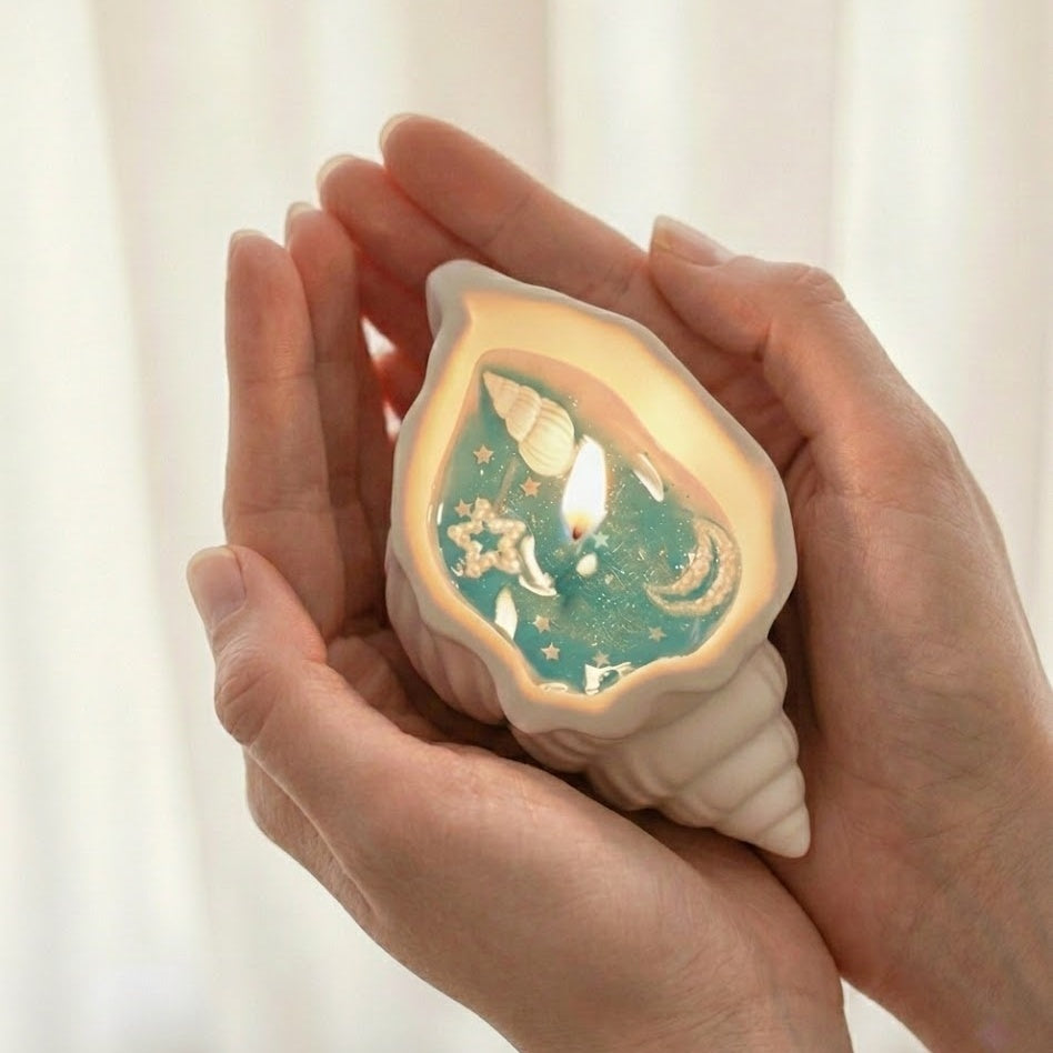 Seashell scented candle, creative seashell gift