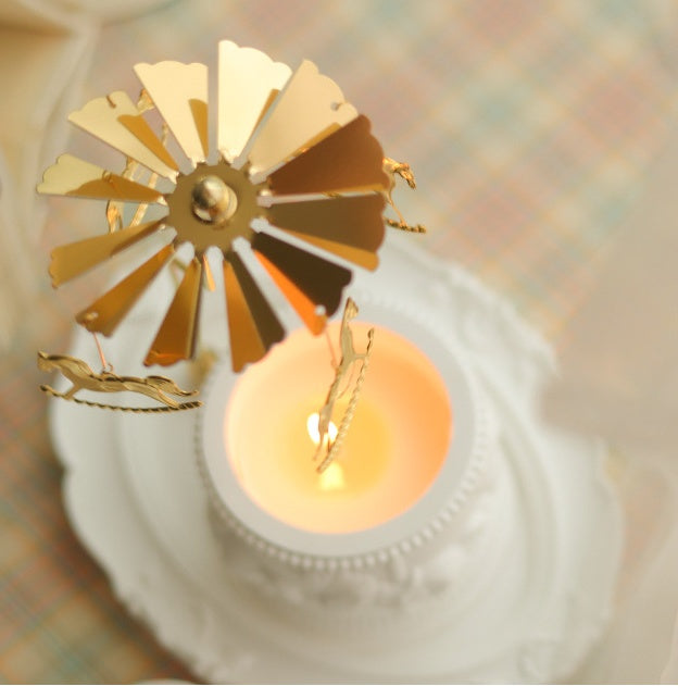 Carousel scented candles for bedroom and home use, long-lasting fragrance.