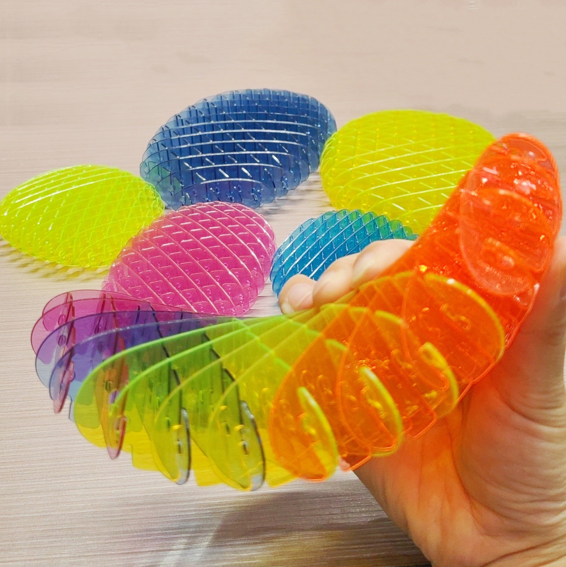 Rainbow Morphing Fidget Toy – Twist, Flip & Transform Your Stress Away