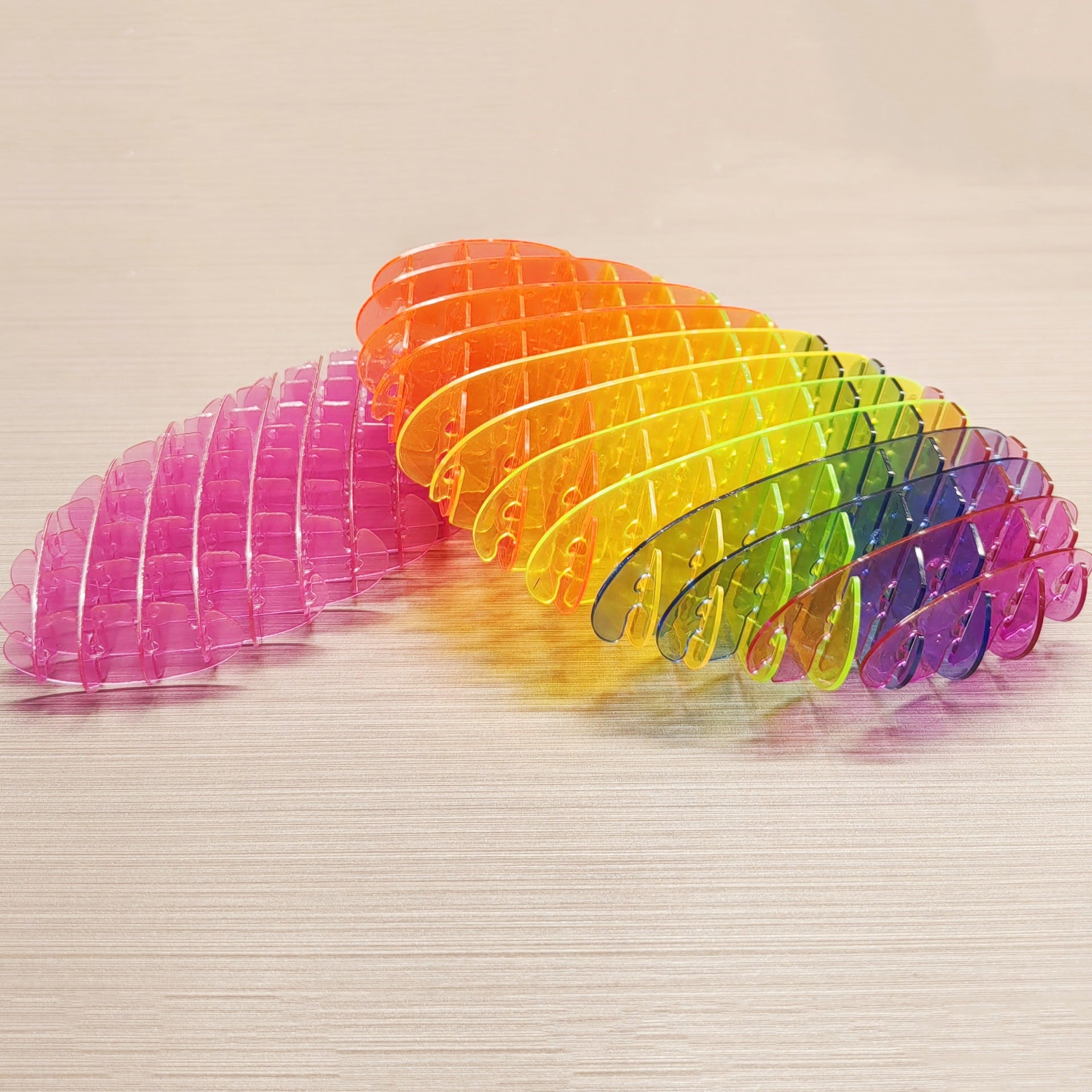 Rainbow Morphing Fidget Toy – Twist, Flip & Transform Your Stress Away