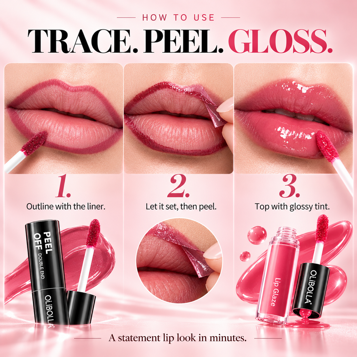 Peel-Off Lip Liner + Gloss Lip Tint