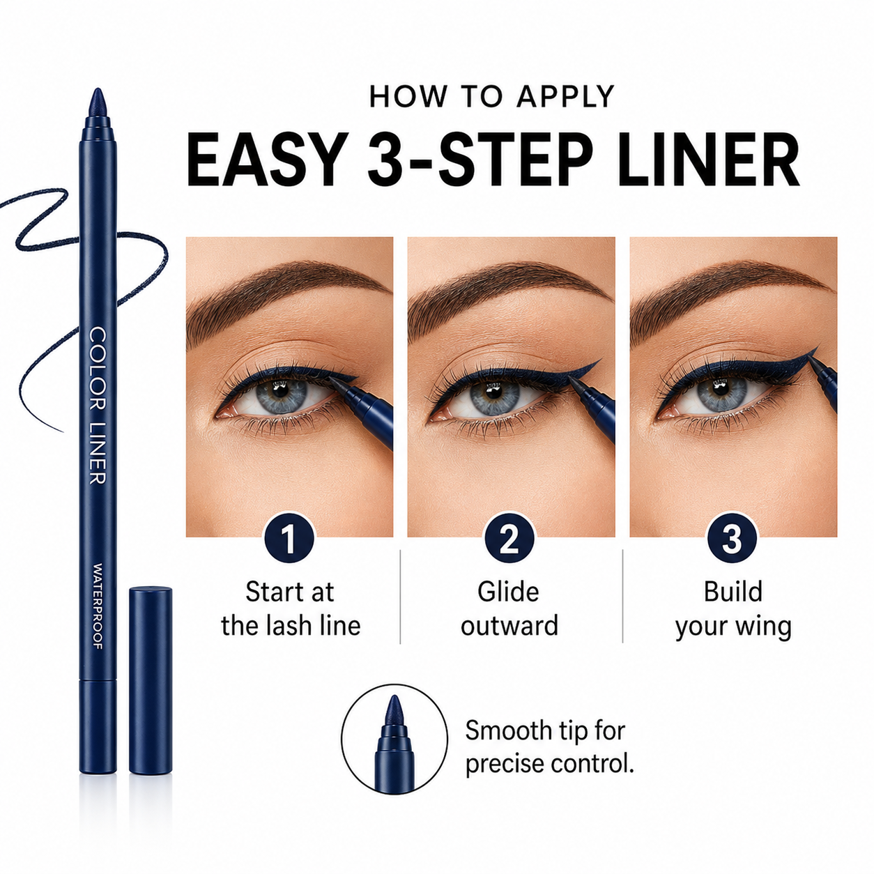 14-Pack Eyeliner Pencil Waterproof Colored Paste Liners