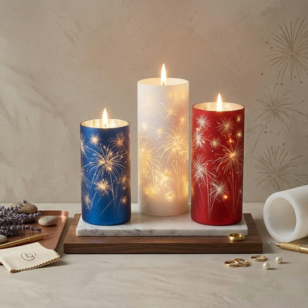 Sparkling Fireworks Candle Set
