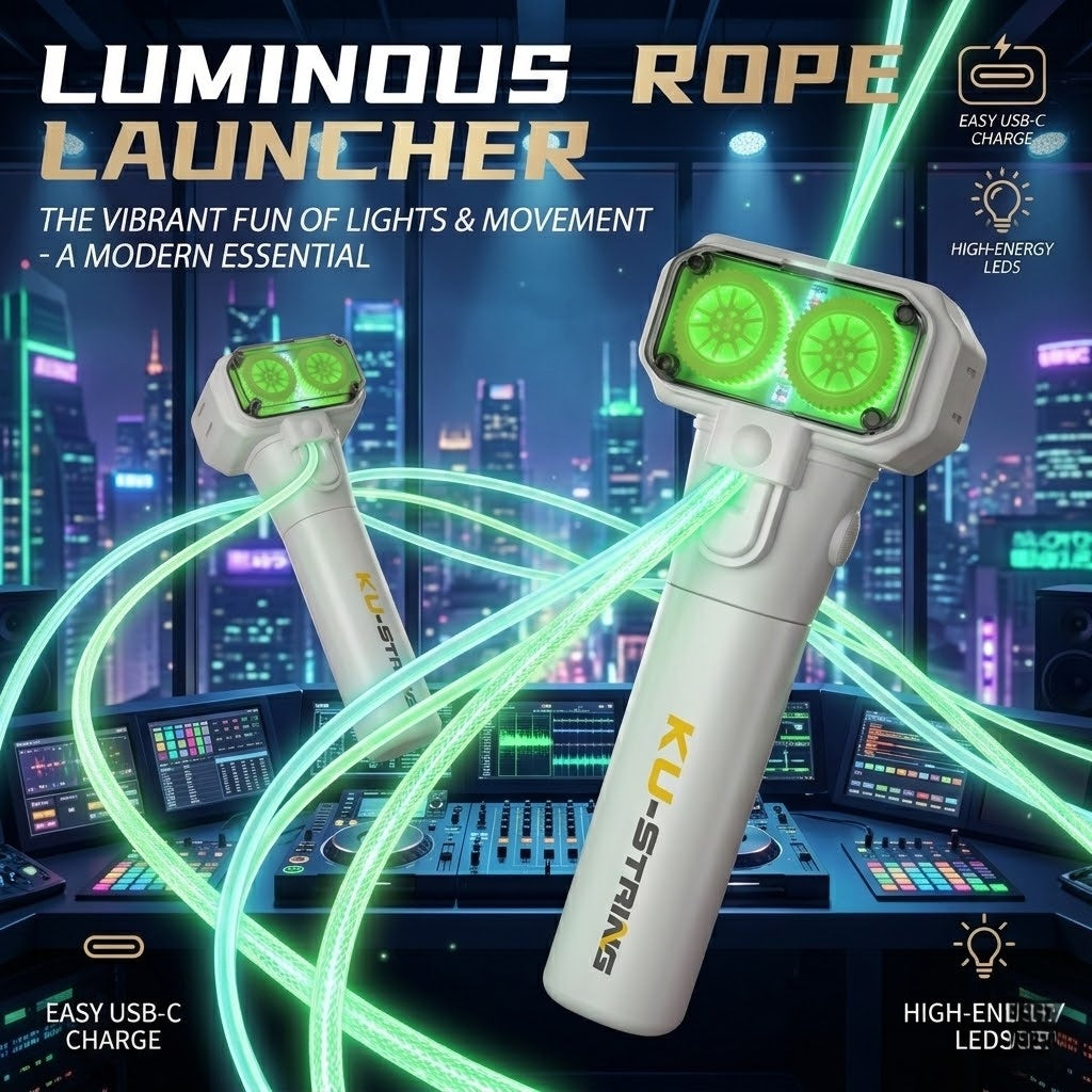 Luminous electric rope launcher