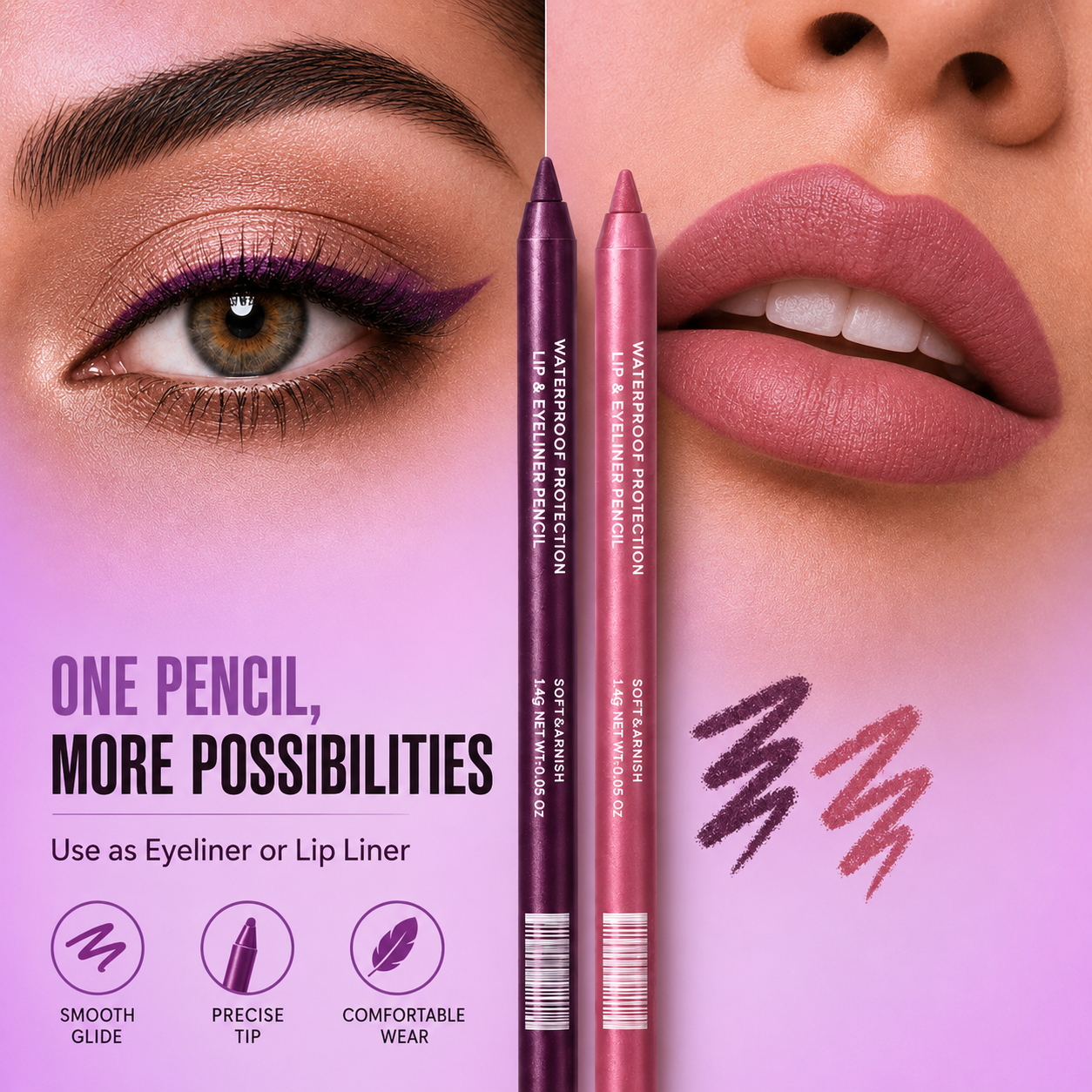 12-SHADE COLORED GEL EYELINER