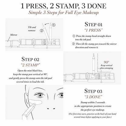 VEILNA Lash & Liner Stamp Kit 3-in-1 Lower Lash & Eyeliner Stamp Kit