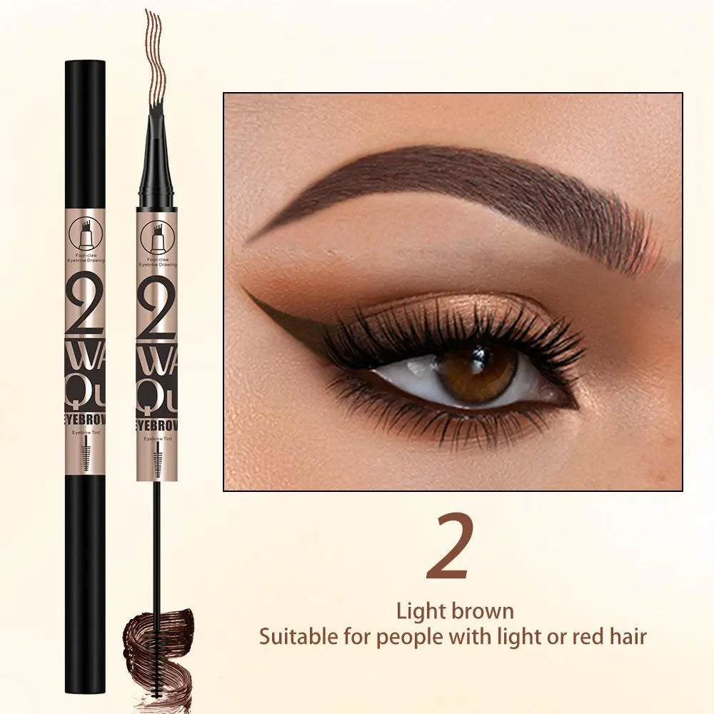 4-Point Eyebrow Pencil & Dye Set & Mascara, Waterproof Long Lasting Natural Makeup