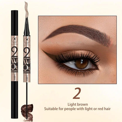 4-Point Eyebrow Pencil & Dye Set & Mascara, Waterproof Long Lasting Natural Makeup