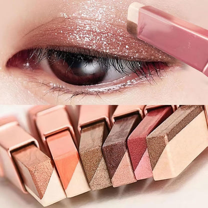 Waterproof Duochrome Shimmer Eyeshadow Stick, Long Lasting Glitter Eye Makeup