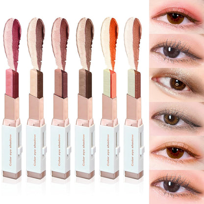 Waterproof Duochrome Shimmer Eyeshadow Stick, Long Lasting Glitter Eye Makeup