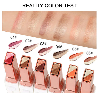 Waterproof Duochrome Shimmer Eyeshadow Stick, Long Lasting Glitter Eye Makeup