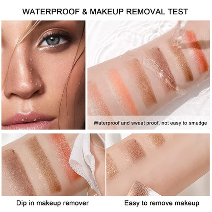 Waterproof Duochrome Shimmer Eyeshadow Stick, Long Lasting Glitter Eye Makeup
