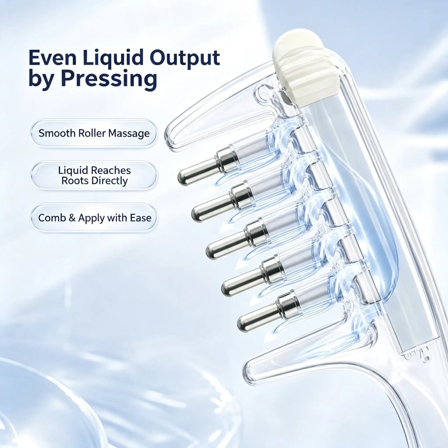 Refillable Scalp Liquid Applicator Massage Comb for Hair Root Oil Care