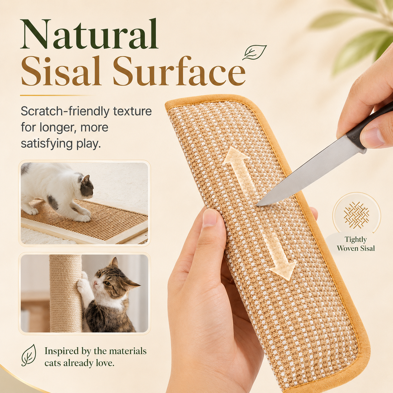 Natural Catnip Bite & Scratch Toy