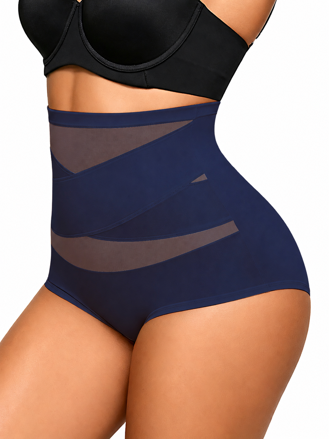 High-Waisted Cross-Front Tummy-Control Underwear
