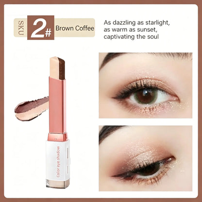 Waterproof Duochrome Shimmer Eyeshadow Stick, Long Lasting Glitter Eye Makeup