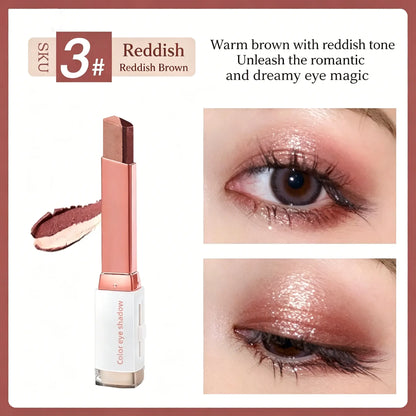 Waterproof Duochrome Shimmer Eyeshadow Stick, Long Lasting Glitter Eye Makeup