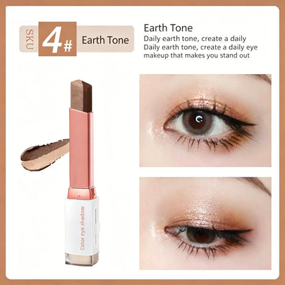 Waterproof Duochrome Shimmer Eyeshadow Stick, Long Lasting Glitter Eye Makeup