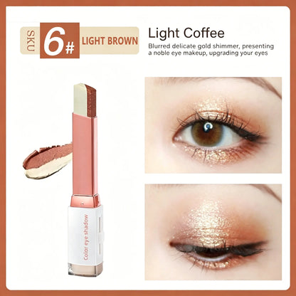 Waterproof Duochrome Shimmer Eyeshadow Stick, Long Lasting Glitter Eye Makeup