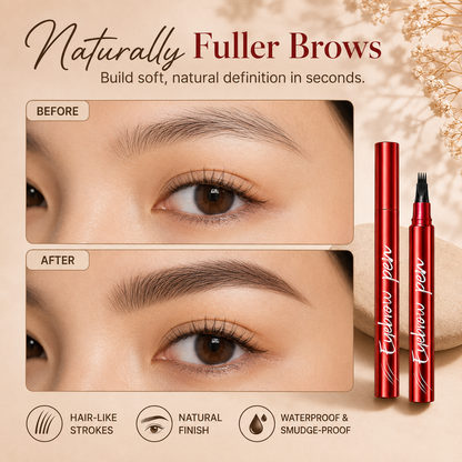 2-Pack 4-Tip Microblading Brow Pens – Waterproof & Smudge-Resistant