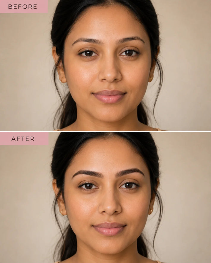 Subtle hairline touch-up using short fine strokes