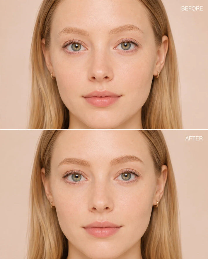 Customer eyebrow result using the four-tip brow pen