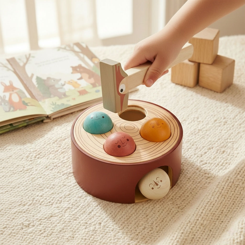 Happy Face Hammer & Ball Pounding Toy