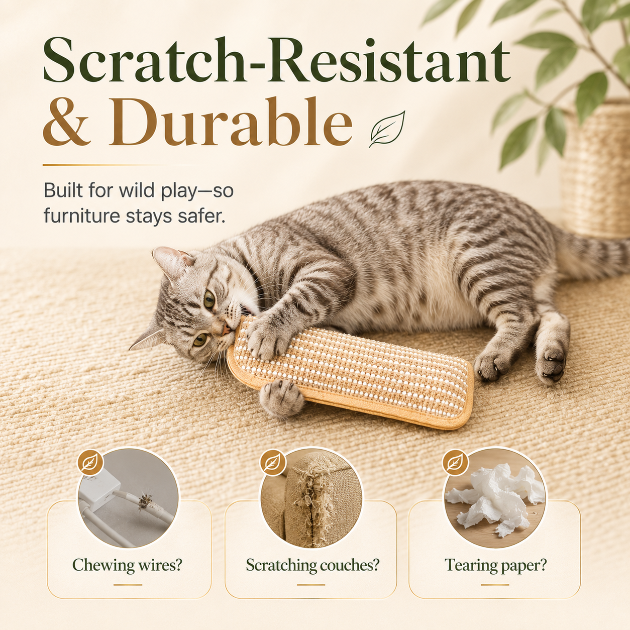Natural Catnip Bite & Scratch Toy