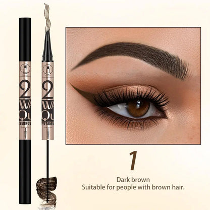 4-Point Eyebrow Pencil & Dye Set & Mascara, Waterproof Long Lasting Natural Makeup