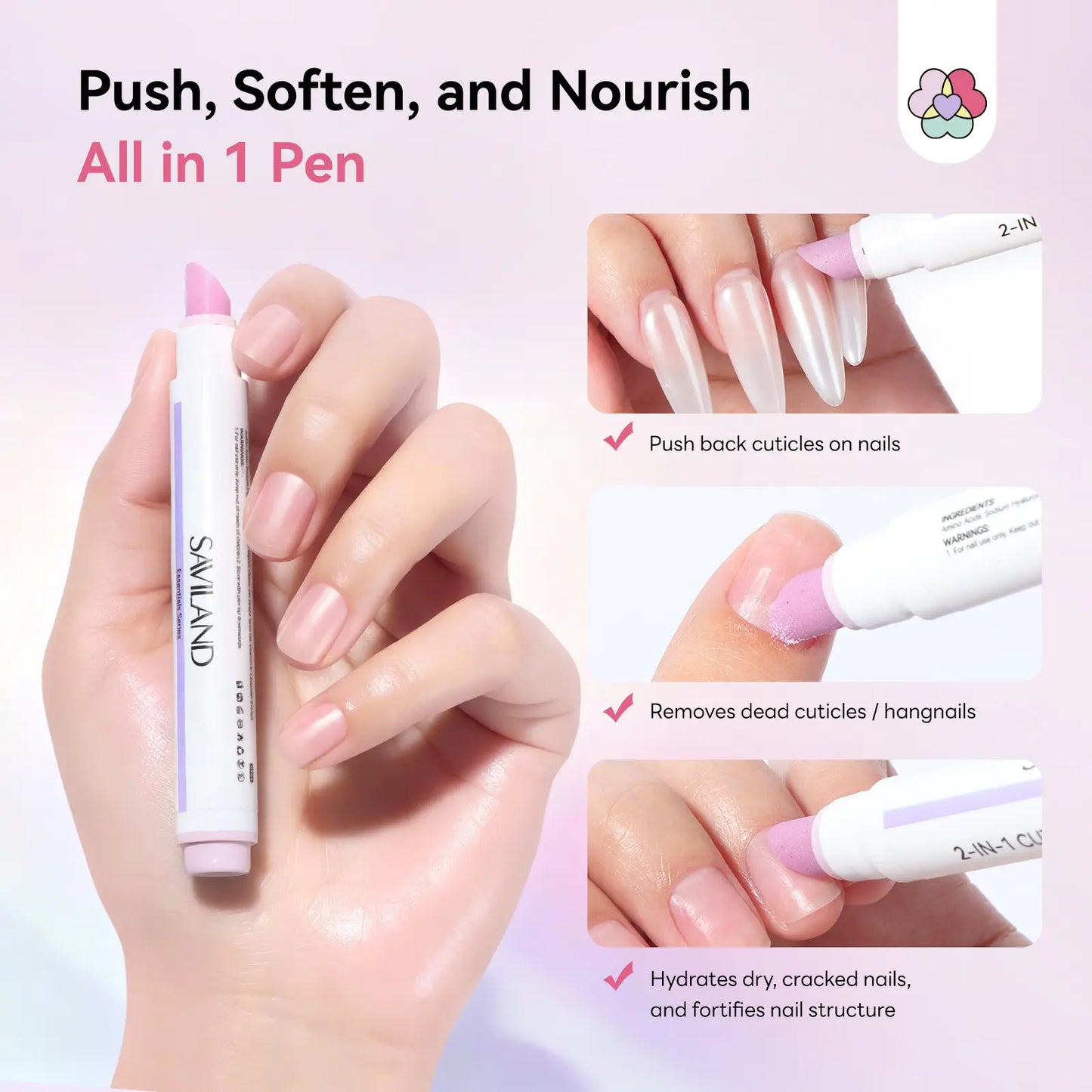 🔥Limited Time 49% OFF | Cuticle Remover Pen Set with Cuticle Oil, Portable Cuticle Softener for Home DIY & Professional Nail Salon Manicure