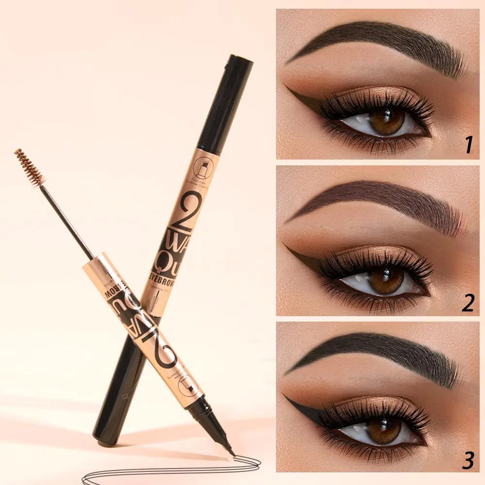 4-Point Eyebrow Pencil & Dye Set & Mascara, Waterproof Long Lasting Natural Makeup