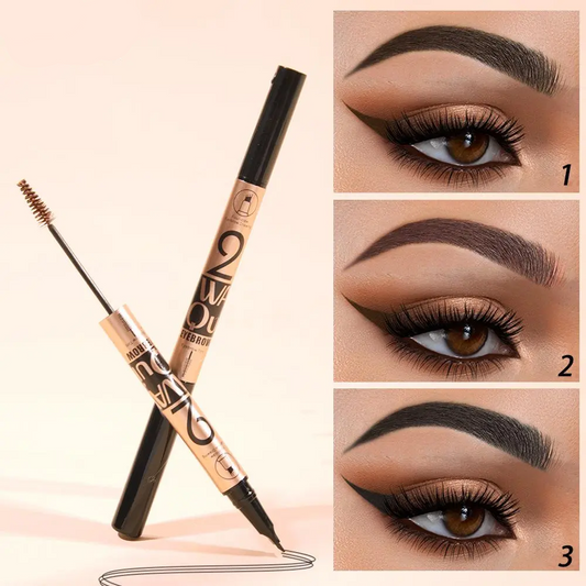 4-Point Eyebrow Pencil & Dye Set & Mascara, Waterproof Long Lasting Natural Makeup