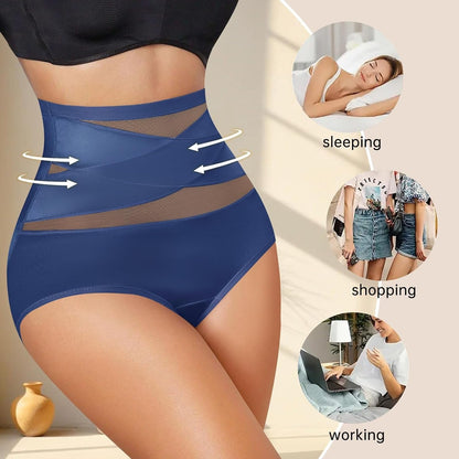 High-Waisted Cross-Front Tummy-Control Underwear