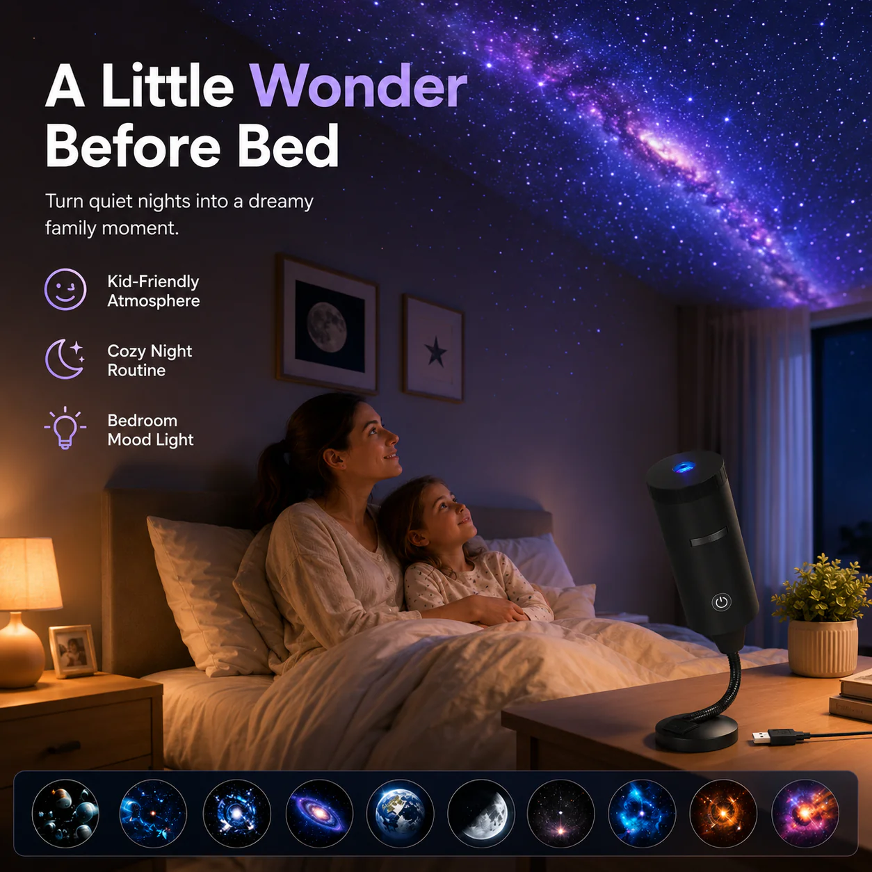 Plug-&-Play HD Star Projector