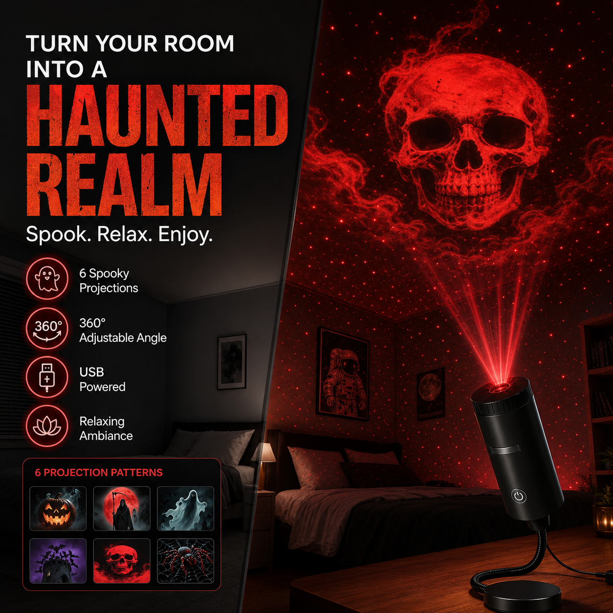 Plug-&-Play HD Star Projector